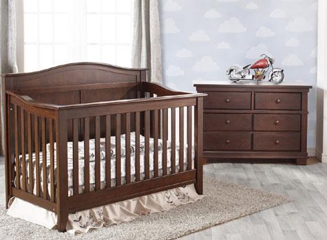 Pali Napoli Arch-Top Forever Crib + Double Dresser