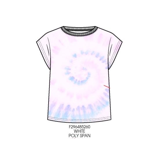 Paper Flower Girls Shirts Tie-dye / Small Paper Flower Girls Faux Tie-Dye Dolman Top