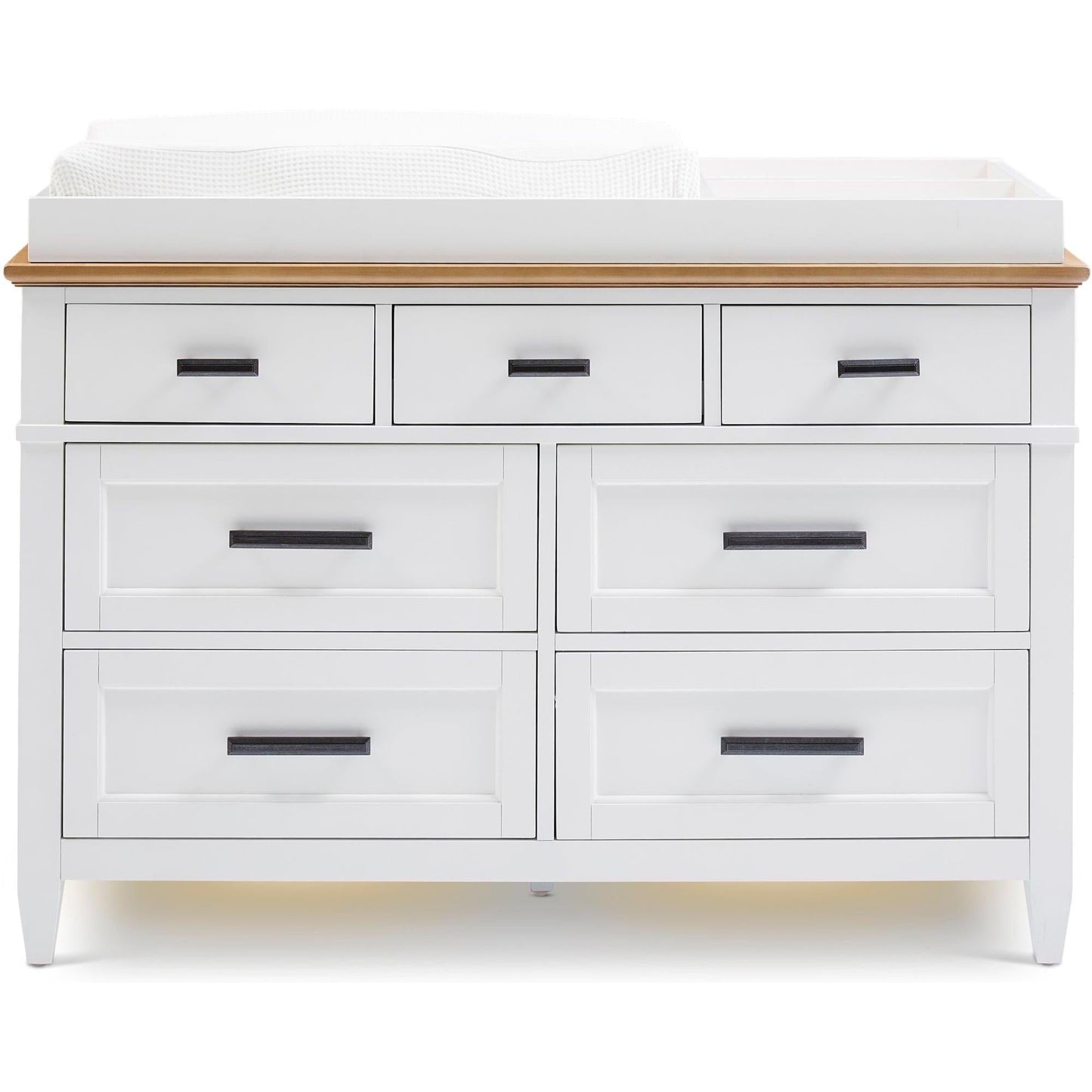 Parker House Dressers Linen / Warm Oak Parker House Artisan 7-Drawer Dresser with Lights