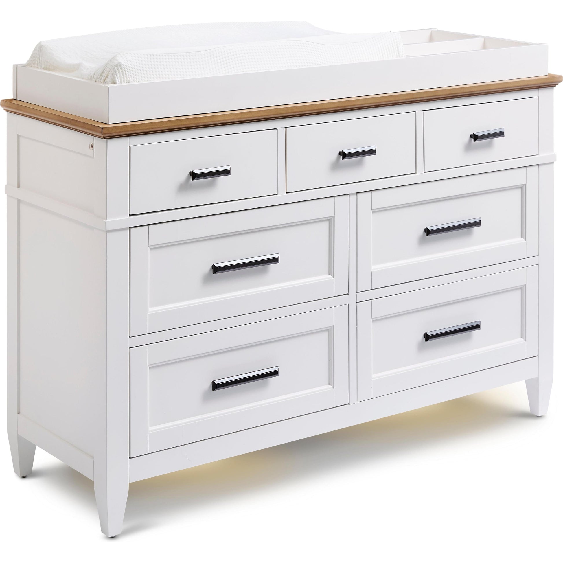 Parker House Dressers Linen / Warm Oak Parker House Artisan 7-Drawer Dresser with Lights