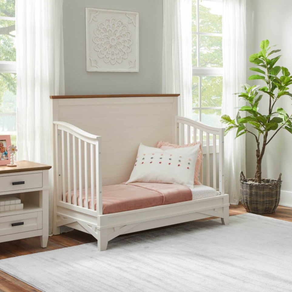 Parker House Conversion Kits Linen / Warm Oak Parker House Artisan Crib Toddler Rail