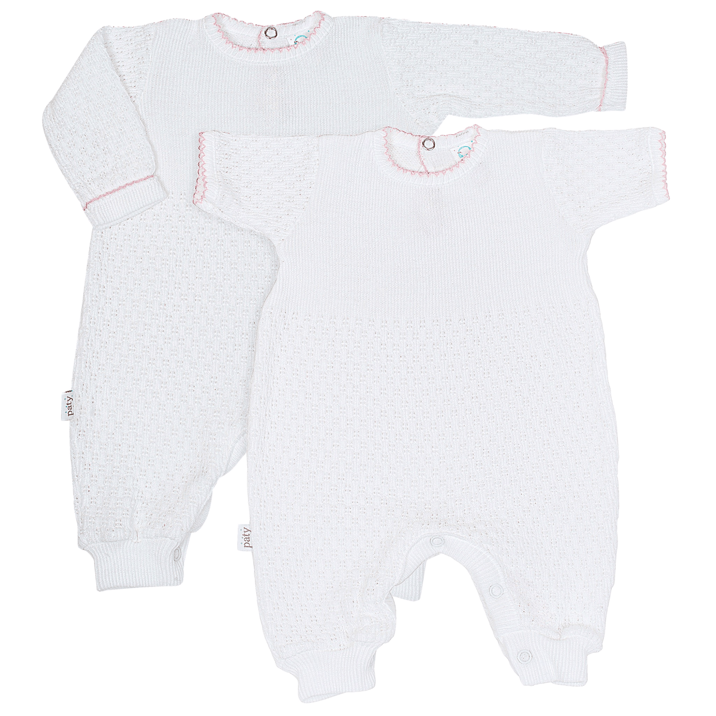 Paty, Inc General Newborn / Pink Paty, Inc Long Sleeve Romper Pink