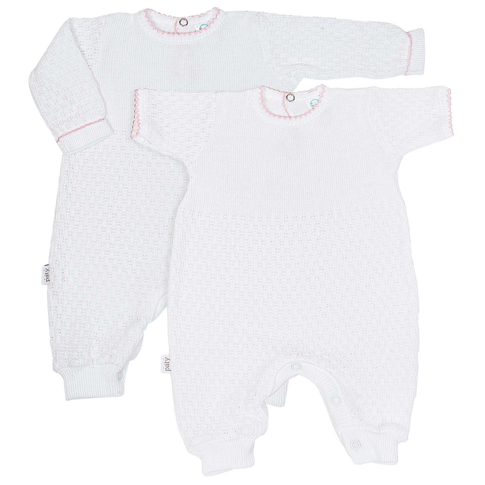 Paty, Inc General Newborn / Pink Paty, Inc Long Sleeve Romper Pink