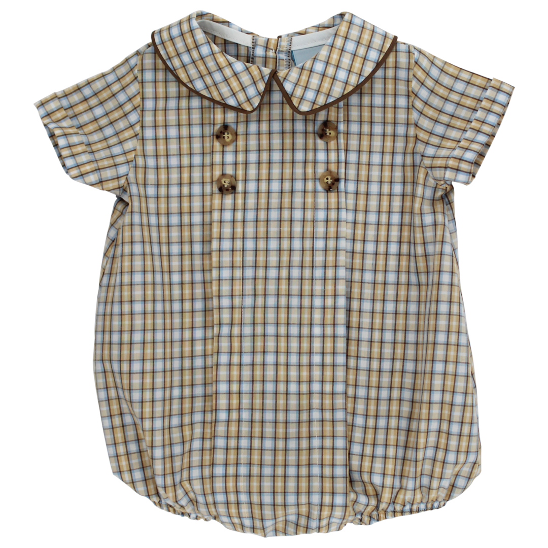 Bailey BoysBailey Boys Pecan Plaid with Bison Dressy BubbleBabysupermarket