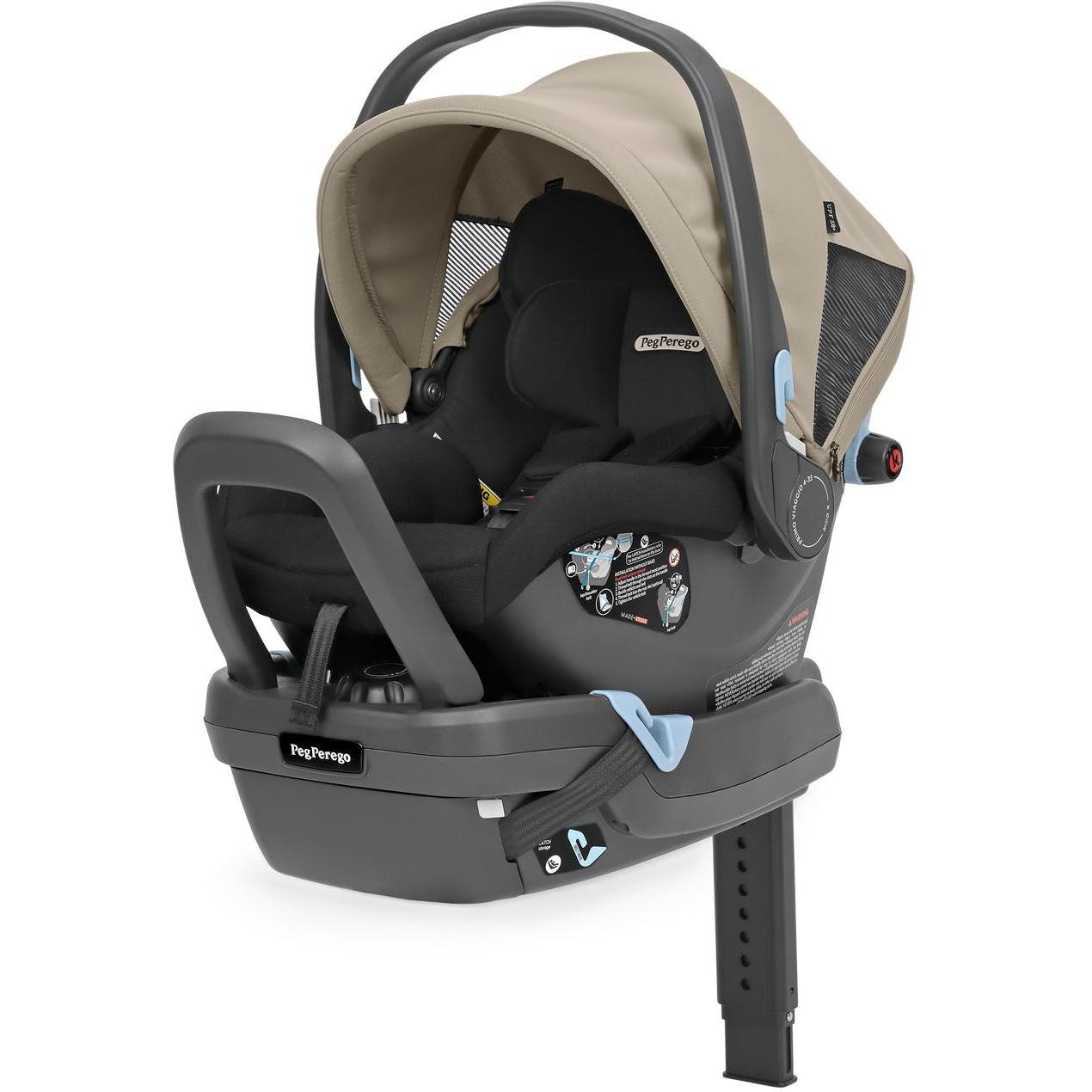 Peg Perego Car Seats - Infant Vanilla Blend Peg Perego Primo Viaggio Nido Infant Car Seat + Base