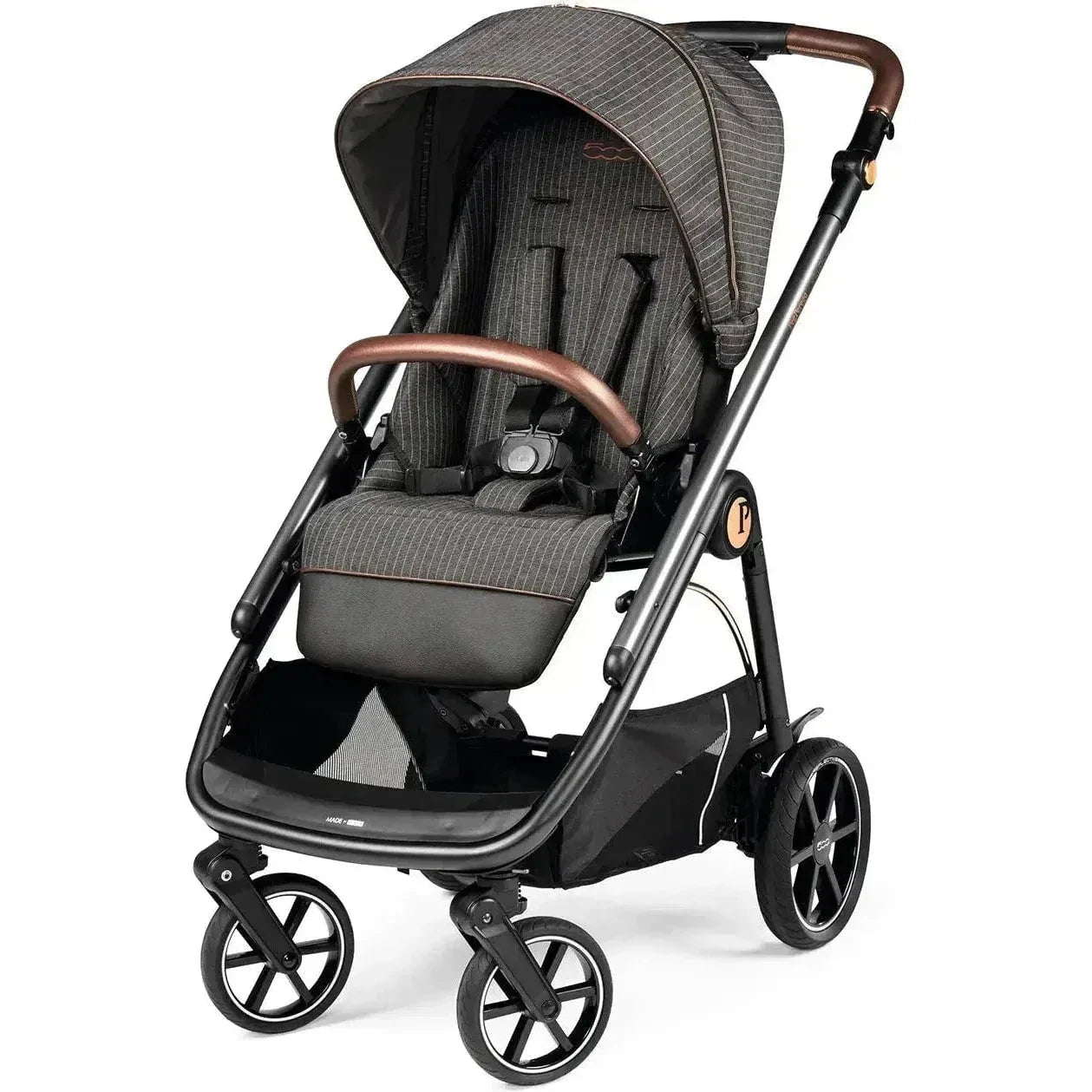 Peg Perego Strollers - Single Fiat 500 Peg Perego Veloce All-Terrain Stroller with Foot Muff