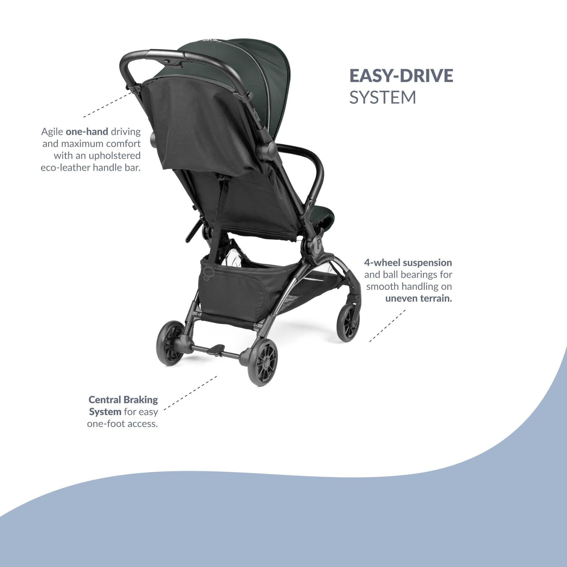 Peg Perego Strollers - Single Peg Perego Volo Stroller + Travel Bag
