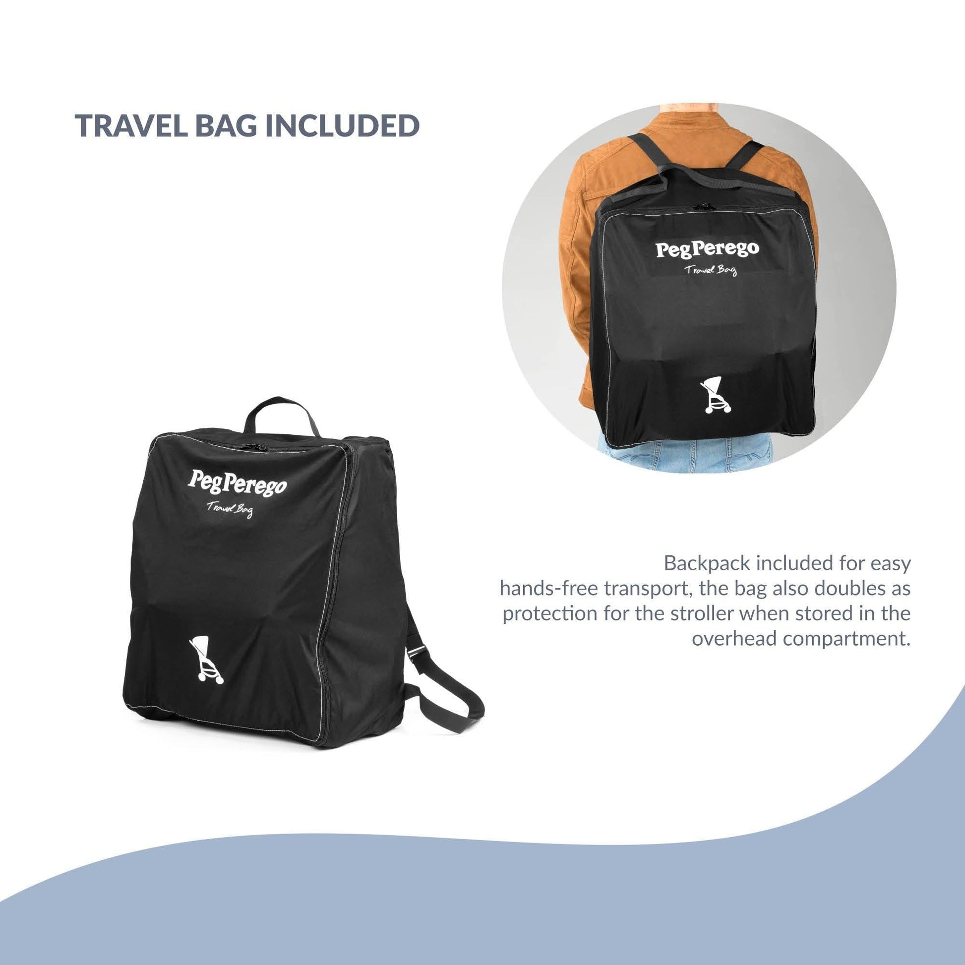 Peg Perego Strollers - Single Peg Perego Volo Stroller + Travel Bag