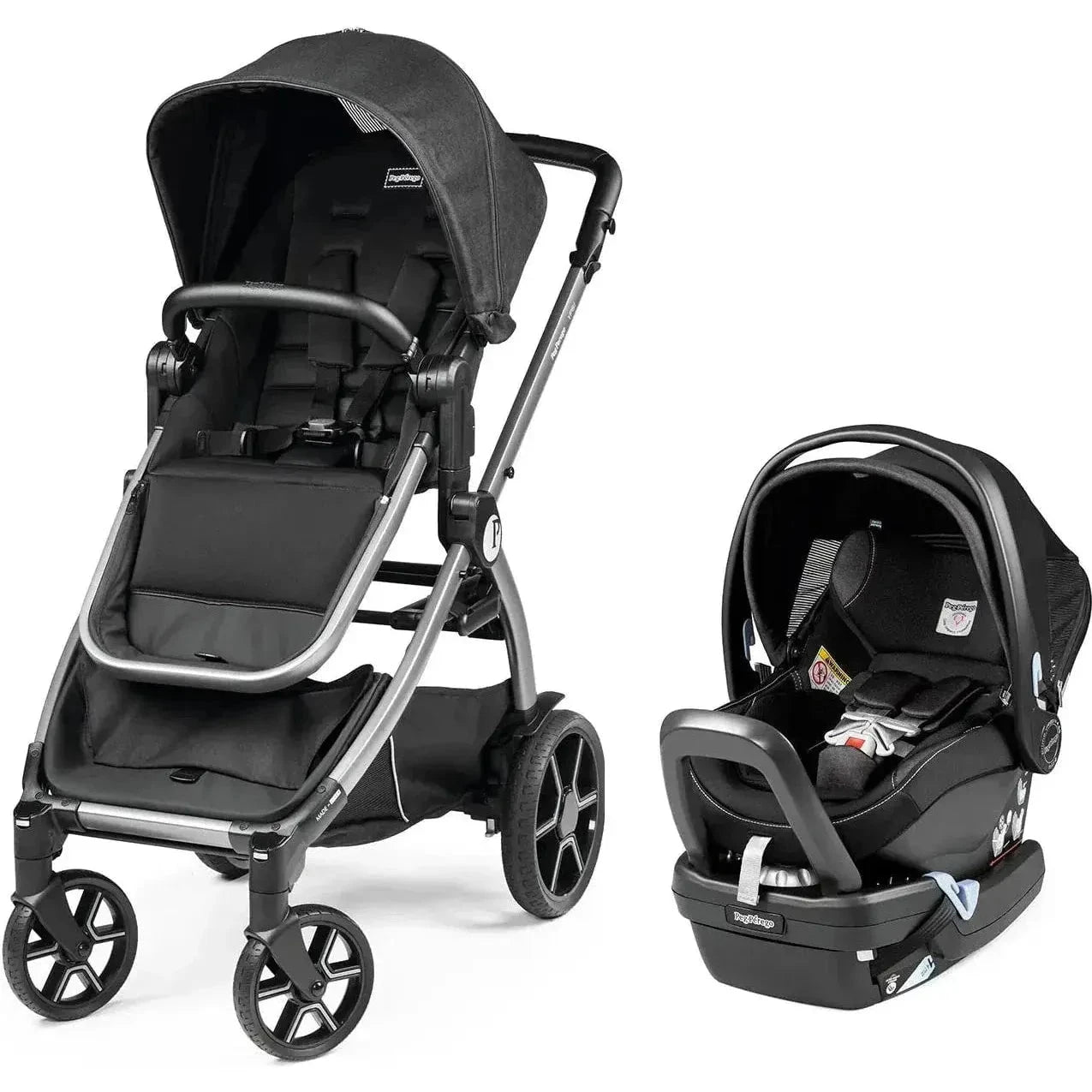 Peg Perego Stroller Accessories Onyx Peg Perego YPSI Stroller + Primo Viaggio Nido Car Seat Travel System