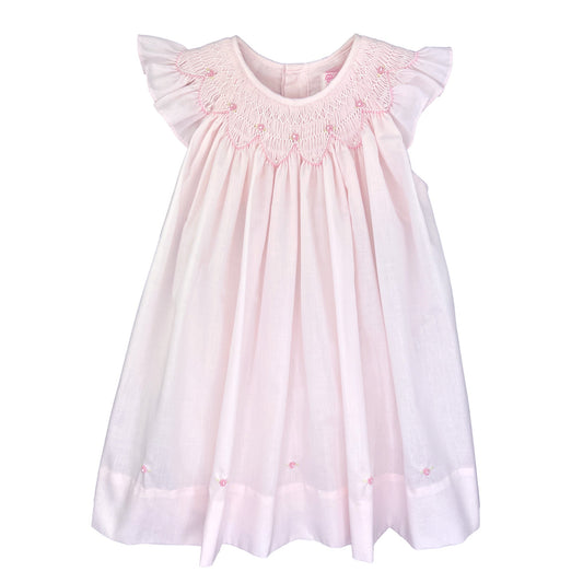 Petit Ami Infant Pink / 3 Mo Petit Ami Girls Pink Rosebud Bishop Dress with Bloomer