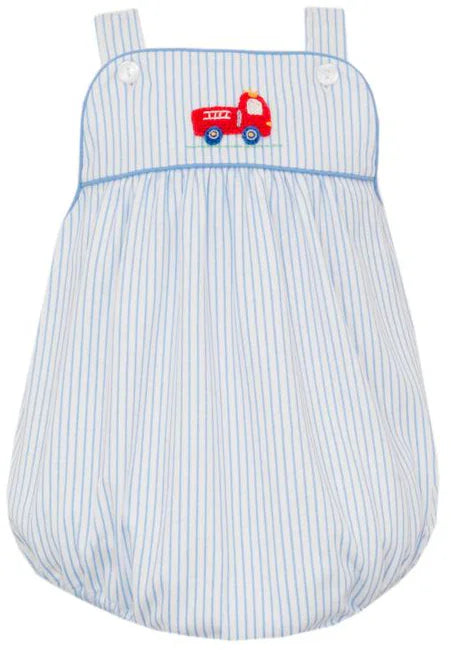 Petit Bebe Blue / 3 Mo Petit Bebe Boys Firetruck Knit Sunbubble