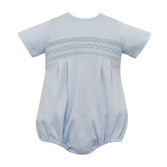 Petit Bebe Boys Luca Light Blue Knit Bubble