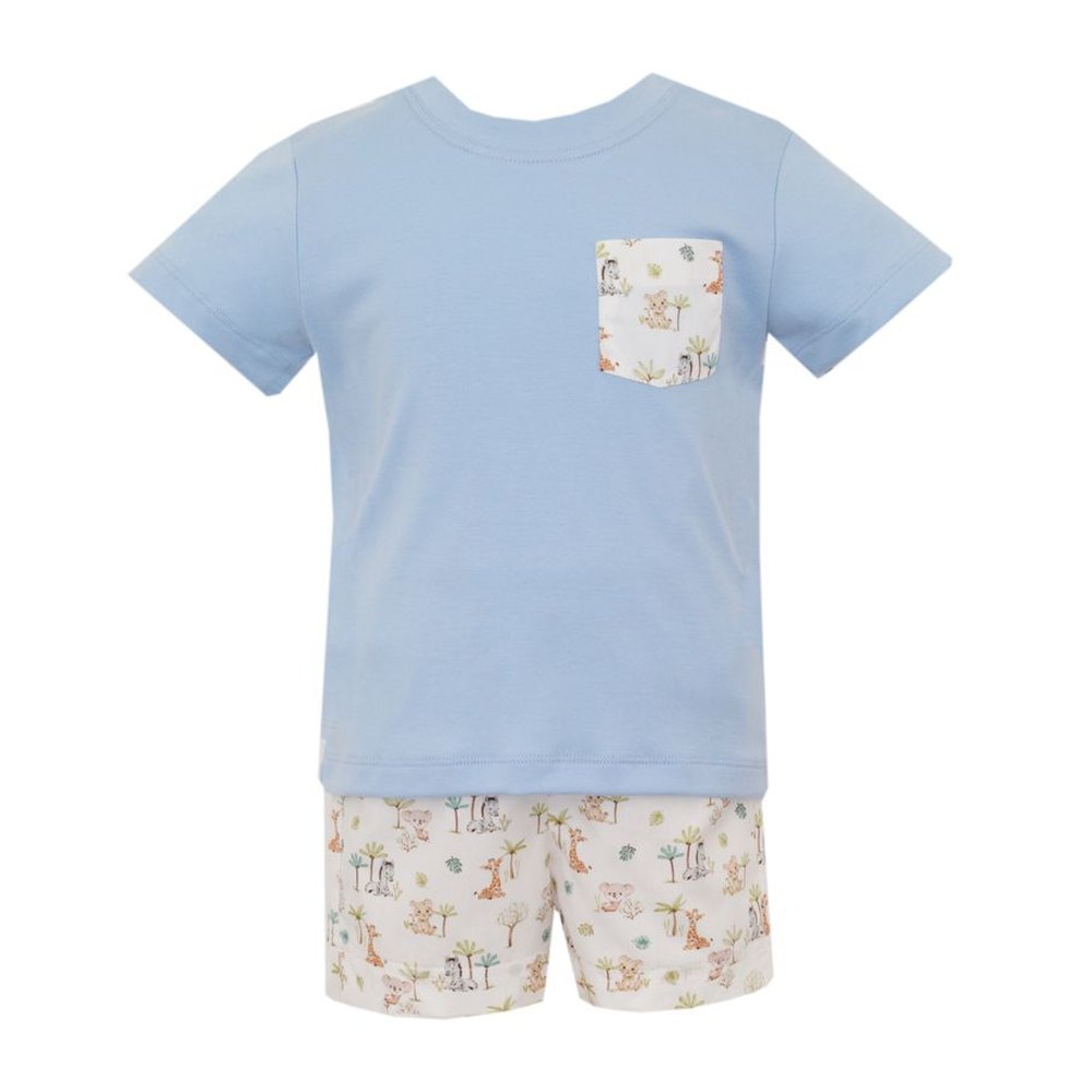 Petit Bebe Boys Safari Print Short Set babysupermarket