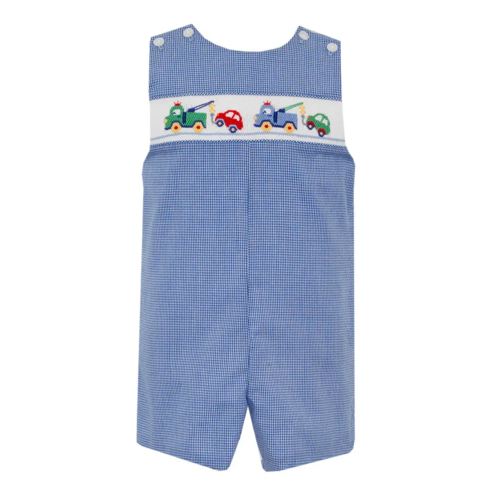 Petit Bebe Royal Blue / 12 Mo Petit Bebe Boys Tow Trucks Jon Jon