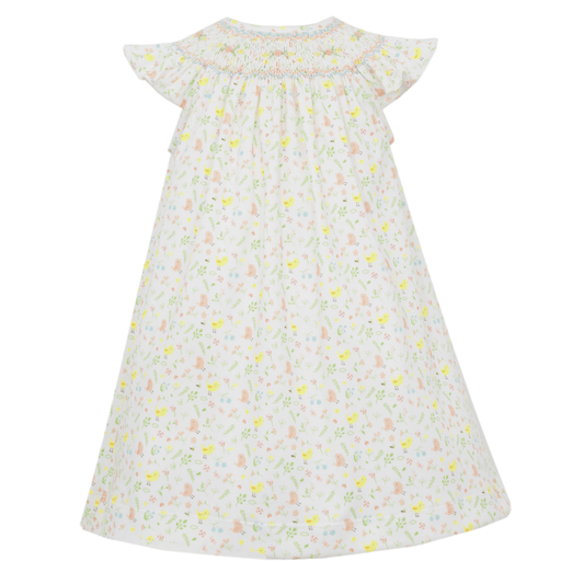 Petit Bebe Girls Chicks & Birds Knit Angel Wing Bishop