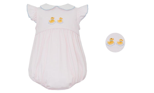 Petit Bebe Pink / 3 Mo Petit Bebe Girls Ducklings Sleeveless Bubble