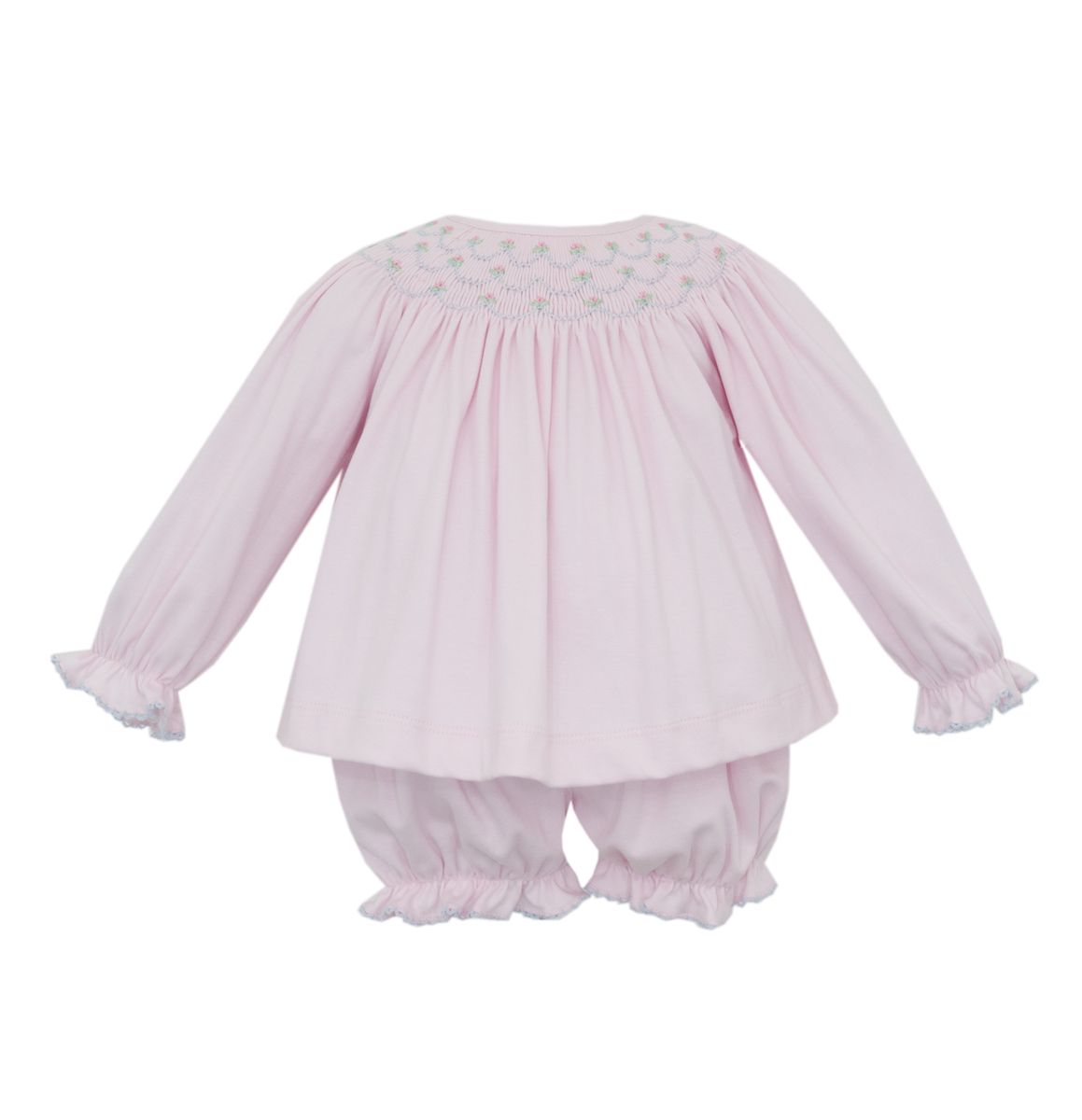 Petit Bebe Girls Play Sets Pink / 9 Mo Petit Bebe Girls Ellie Pink Knit Bishop Bloomer Set