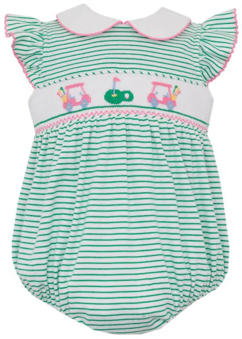 Petit Bebe Green / 3 Mo Petit Bebe Girls Golf Knit Sleeveless Bubble