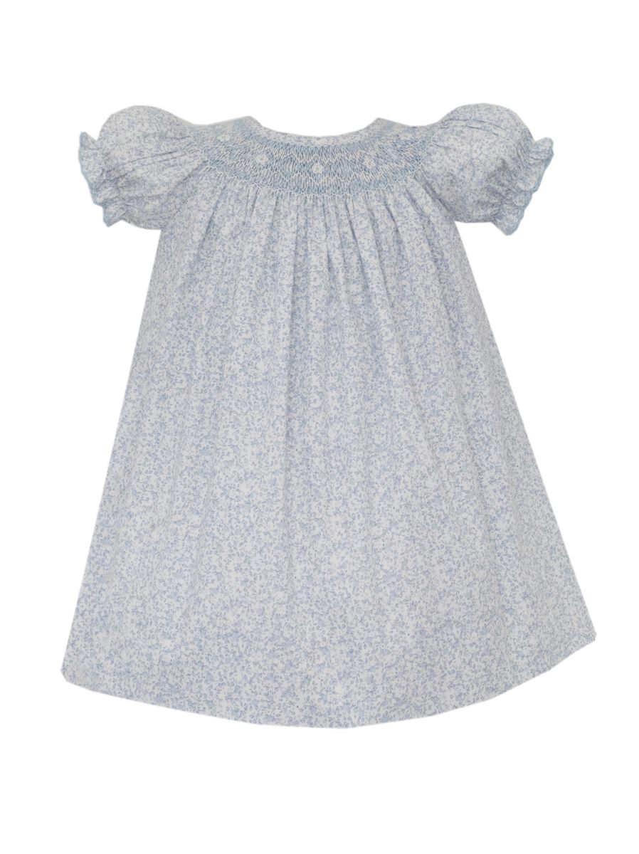 Petit Bebe Girls Dresses Light Blue / 2 Toddler Petit Bebe Girls Grace Liberty Print Short Sleeve Bishop
