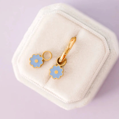 Pierced Co Pierced Girls Blue Flower Charms