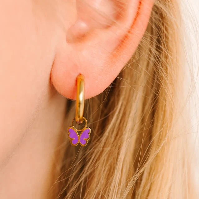 Pierced Co Pierced Girls Purple Butterfly Charms