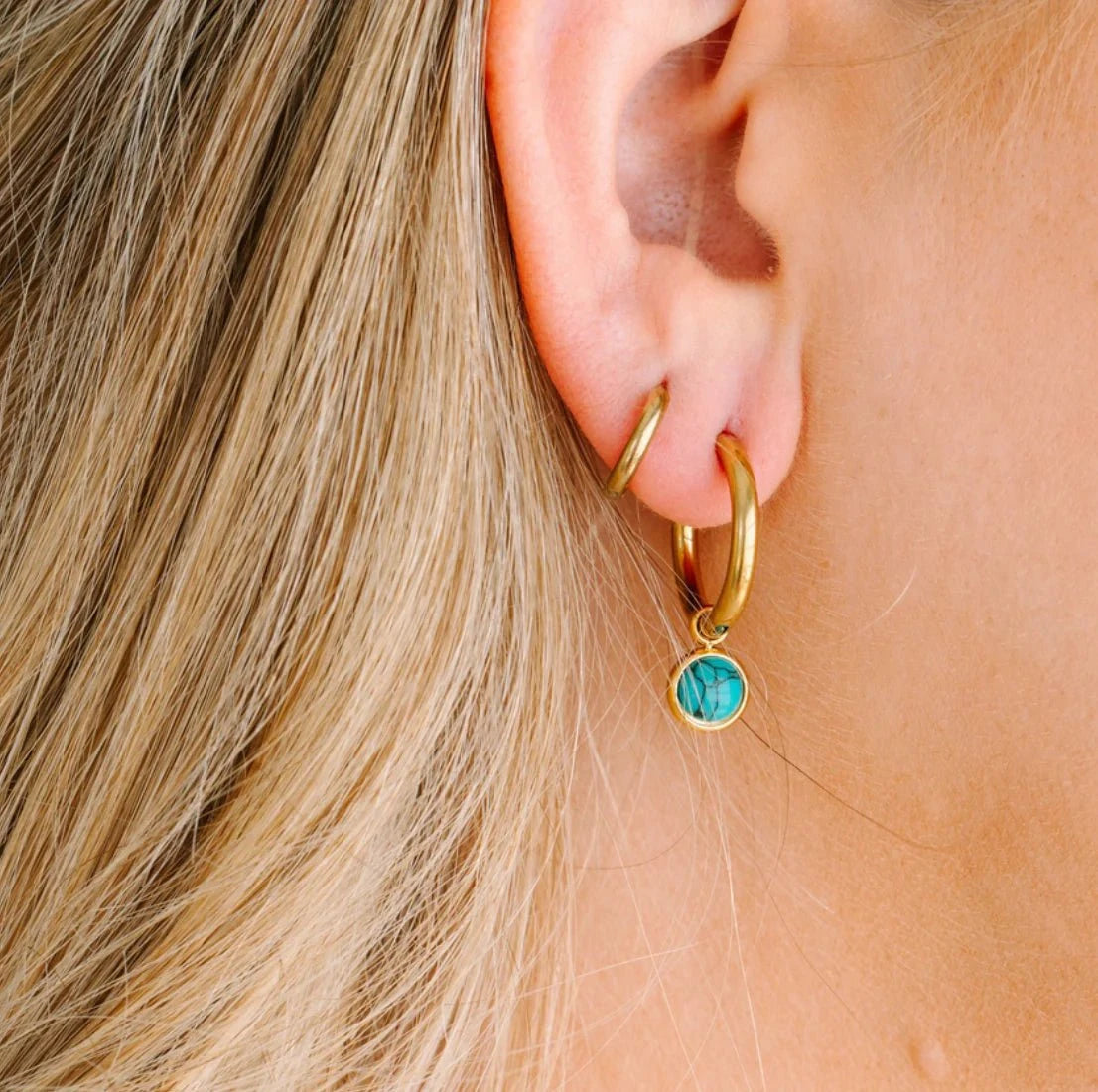 Pierced Co Pierced Girls Turquoise Charms