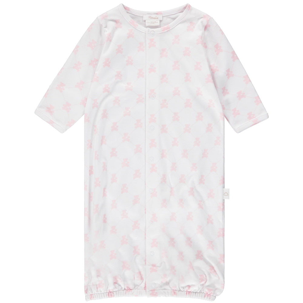 Pimalu Teddy Bear Pink Pimalu Infant Converter Gowns