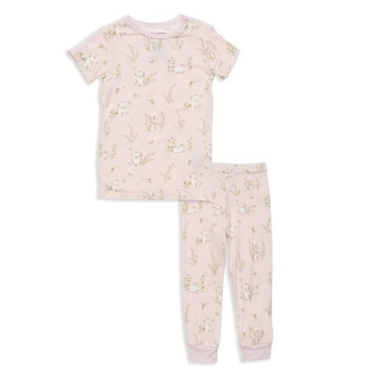 PINK HOPPILY EVER AFTER NO DRAMA PJ Short Sleeve SET