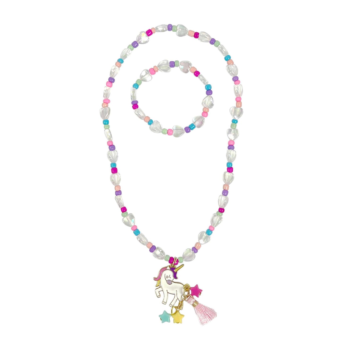 Pink Poppy Pink Poppy Girls Unicorn Necklace & Bracelet Set