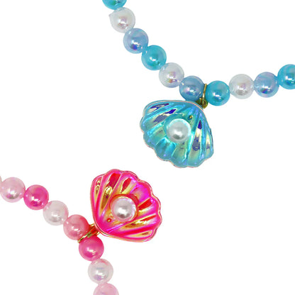 Pink PoppyPink Poppy Mermaid Shell NecklaceBabysupermarket