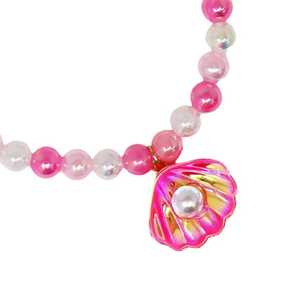 Pink PoppyPink Poppy Mermaid Shell NecklaceBabysupermarket