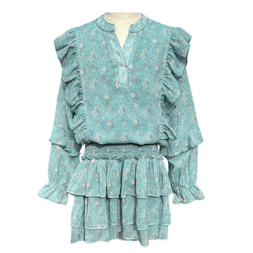 Pleat Whimsy Teal / 7 Pleat Campbell Dress Whimsy Teal