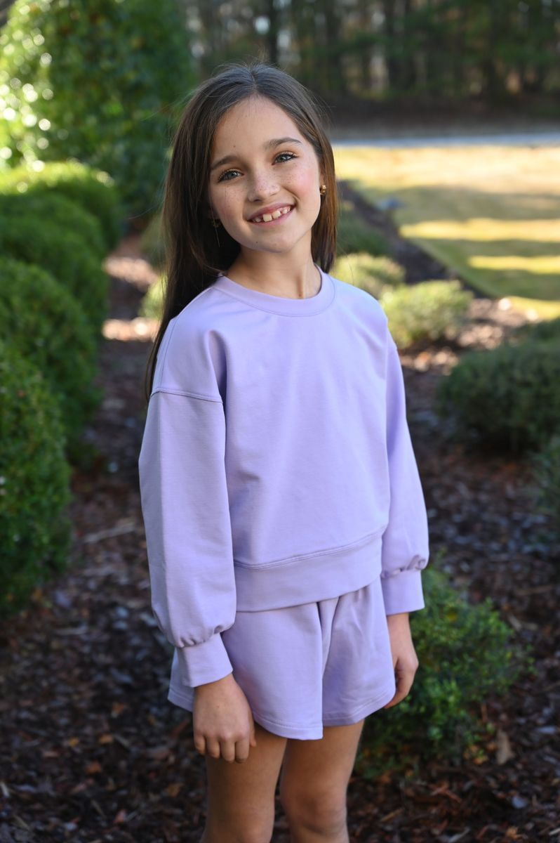 Pleat Pleat Dora Sweatshirt Purple