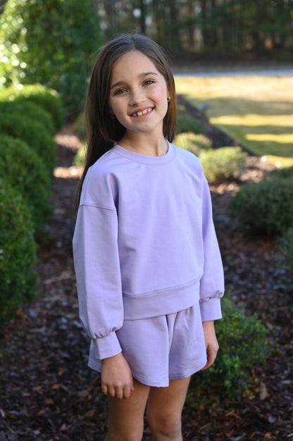 Pleat Pleat Dora Sweatshirt Purple