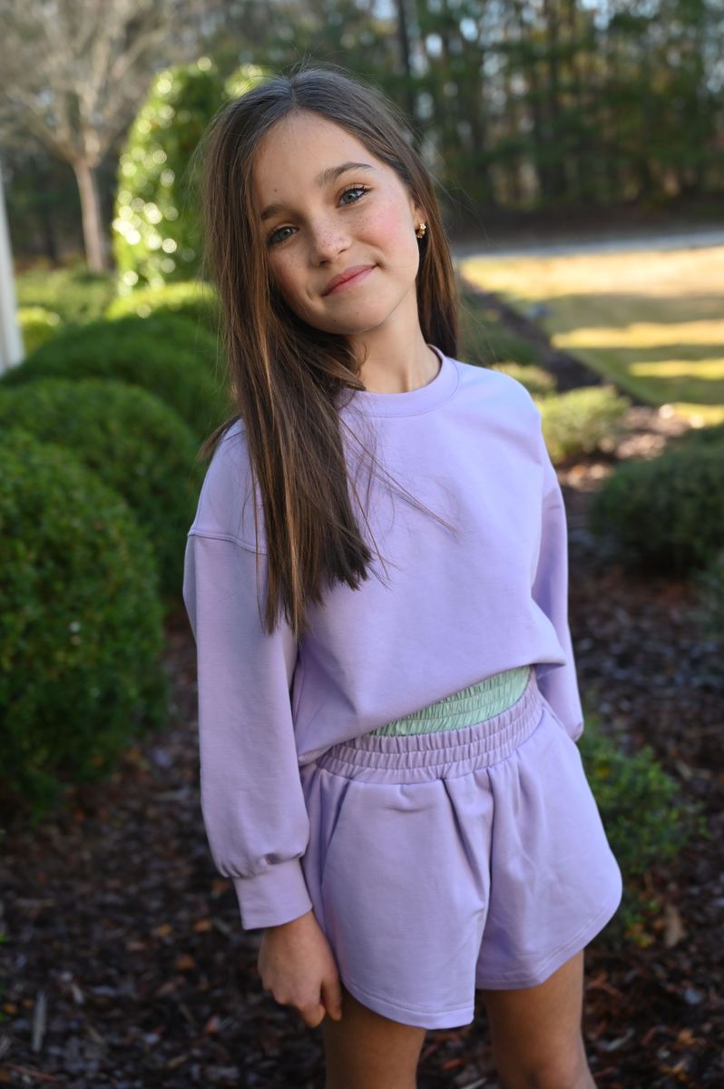 Pleat Pleat Dora Sweatshirt Purple