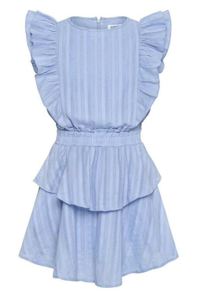 Pleat Blue/Gold / 7 Pleat Gigi Dress - Blue/Gold