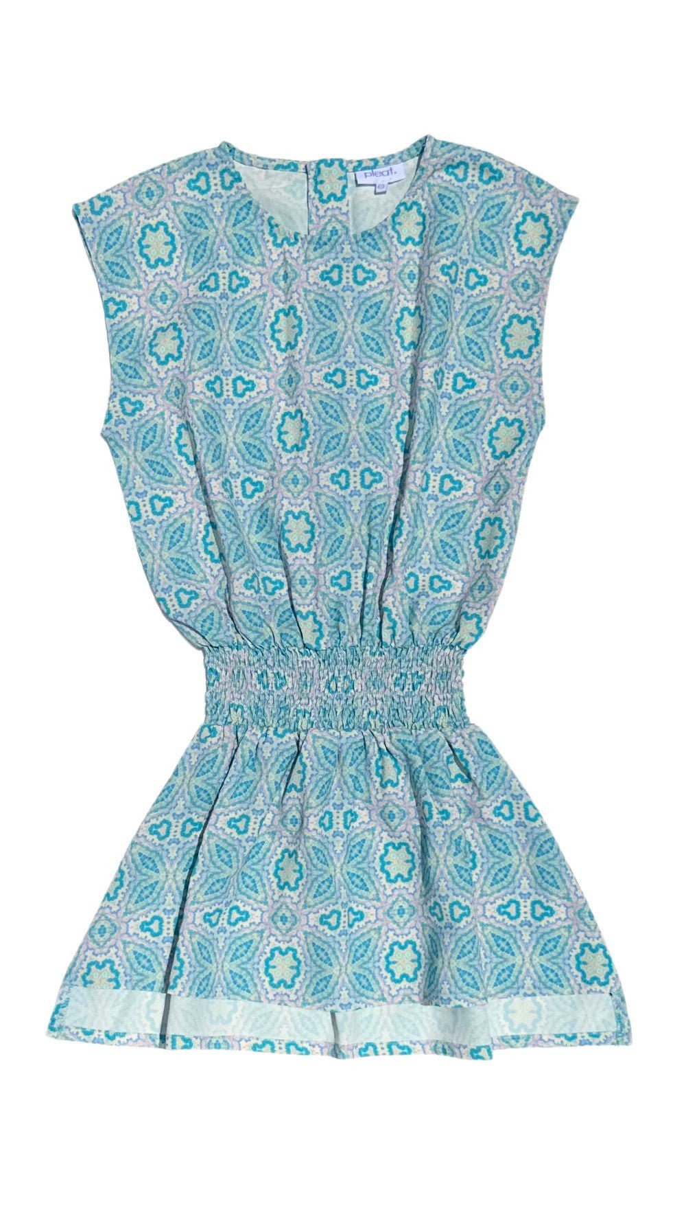 Pleat Girls Josie Dress Island Teal