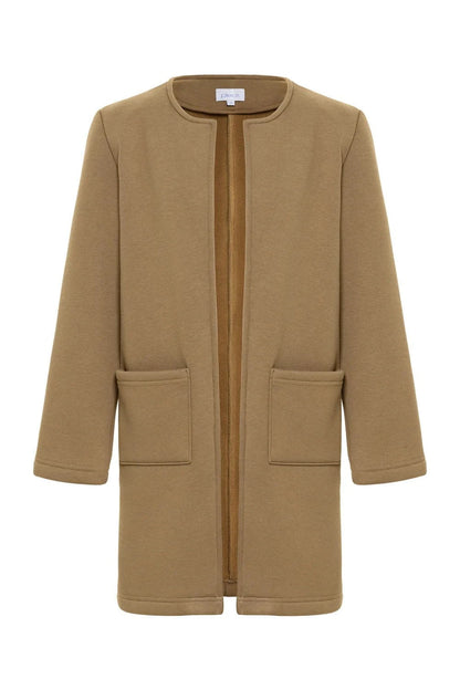 Pleat Hadley Cardigan - Coffee