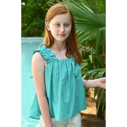 Pleat Holly Top Teal