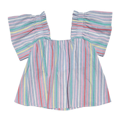 Pleat Isla Top Sorbet Stripe