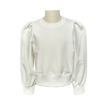 Pleat Jane Sweatshirt White