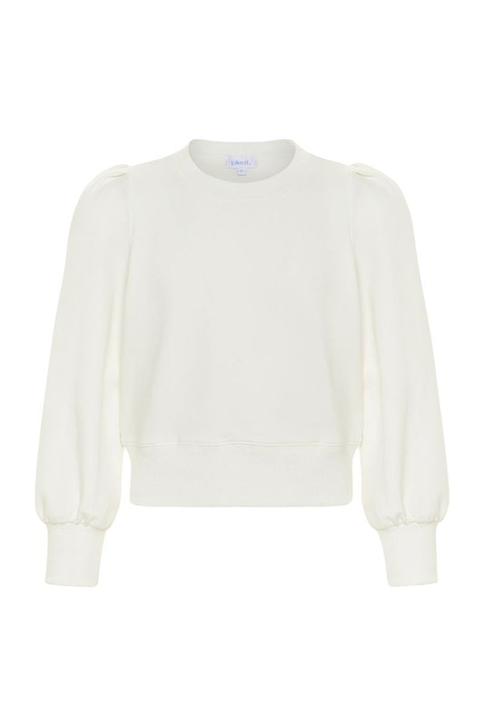 Pleat Girls Shirts White / 7 Pleat Jane Sweatshirt - White