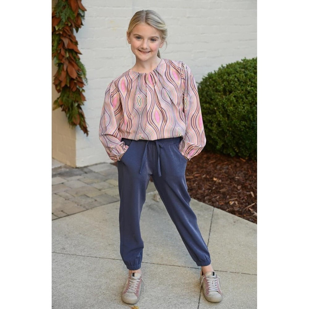 Pleat Girls Apparel / Pants / Tween Pleat Janie Jogger Blue Haze