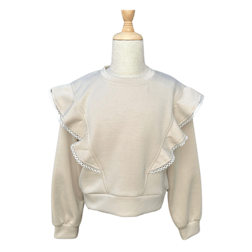 Pleat Livvy Sweatshirt Beige