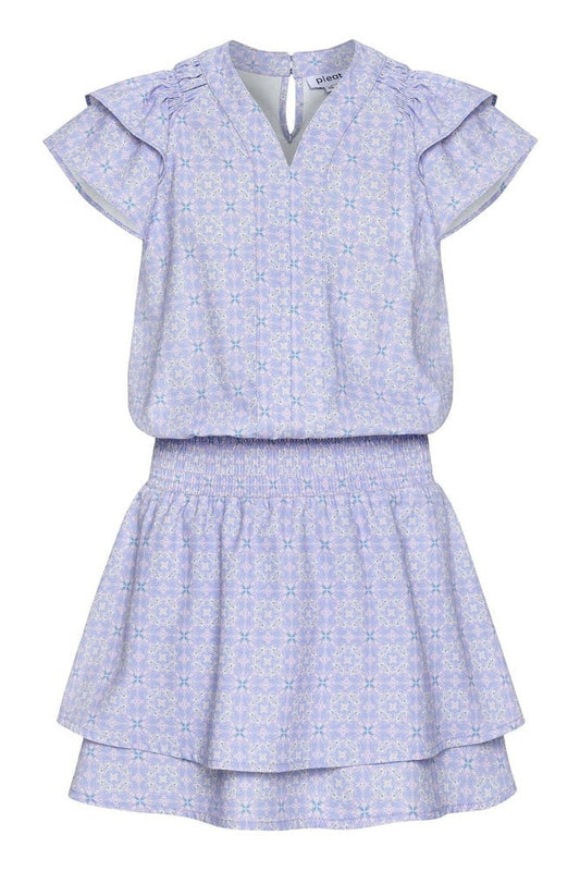 Pleat Periwinkle / 7 Pleat Lola Dress - Periwinkle