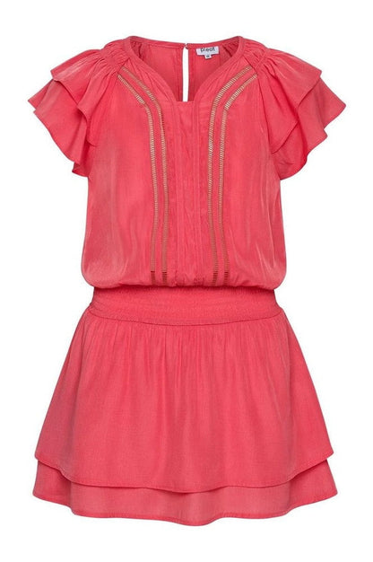Pleat Watermelon / 7 Pleat Lola Dress - Watermelon