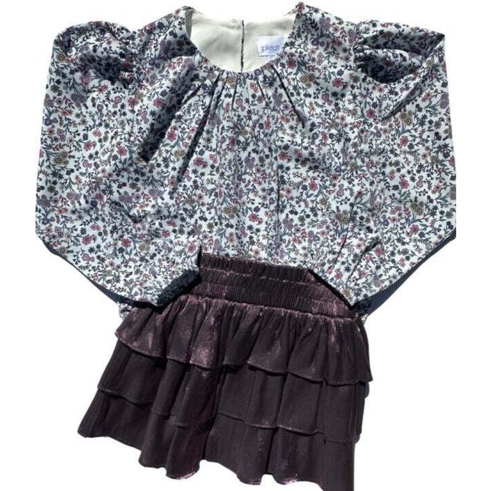 Pleat Girls Apparel / Skirts / Tween Pleat Luna Skirt Plum Shimmer