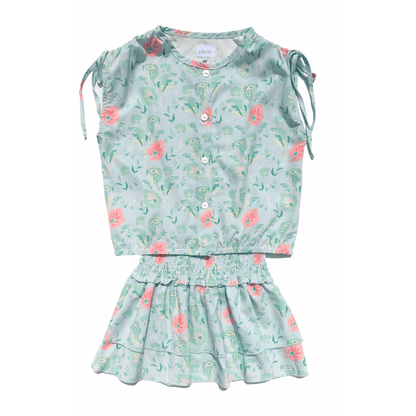 Pleat Maggie Top Pastel Paisley