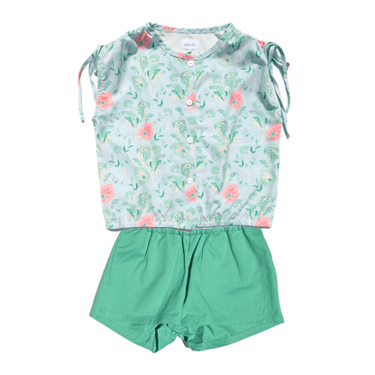 Pleat Maggie Top Pastel Paisley
