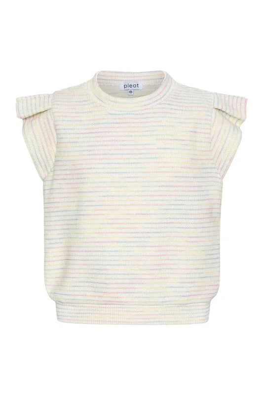 Pleat Rainbow Knit / 7 Pleat Olivia Top - Rainbow Knit